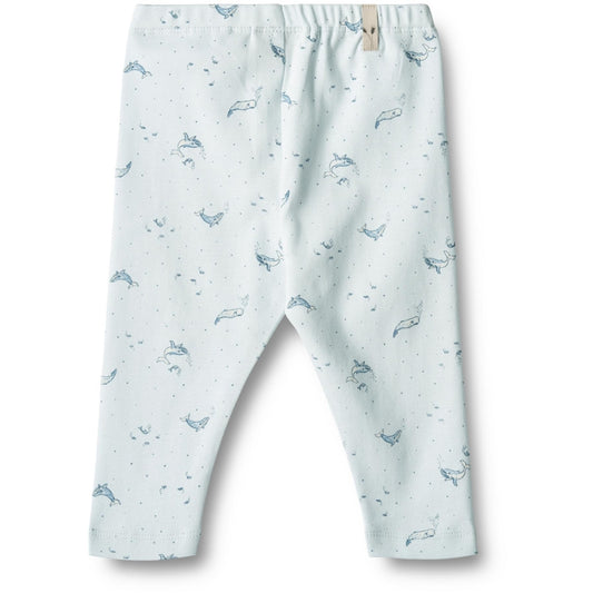 Silas jersey pants - light blue whales
