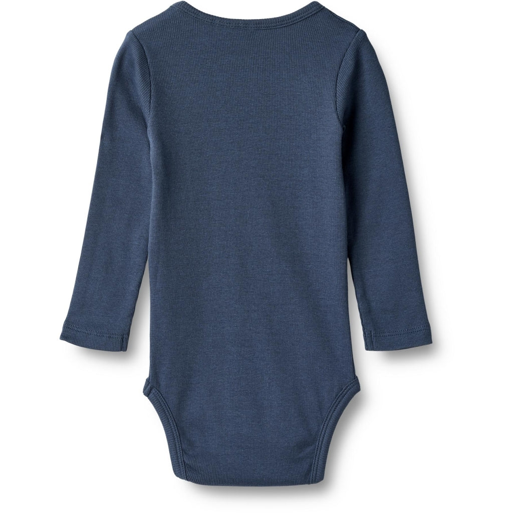 Spencer long sleeve bodysuit - blue waves