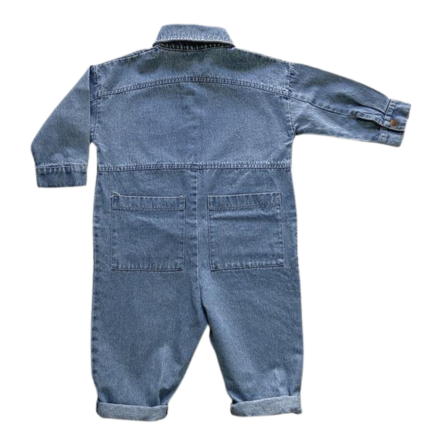 The denim boiler suit