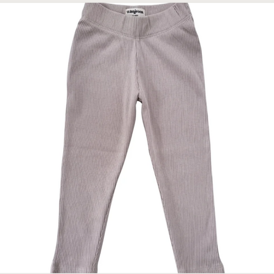 Neutral ribbed leggings - greige