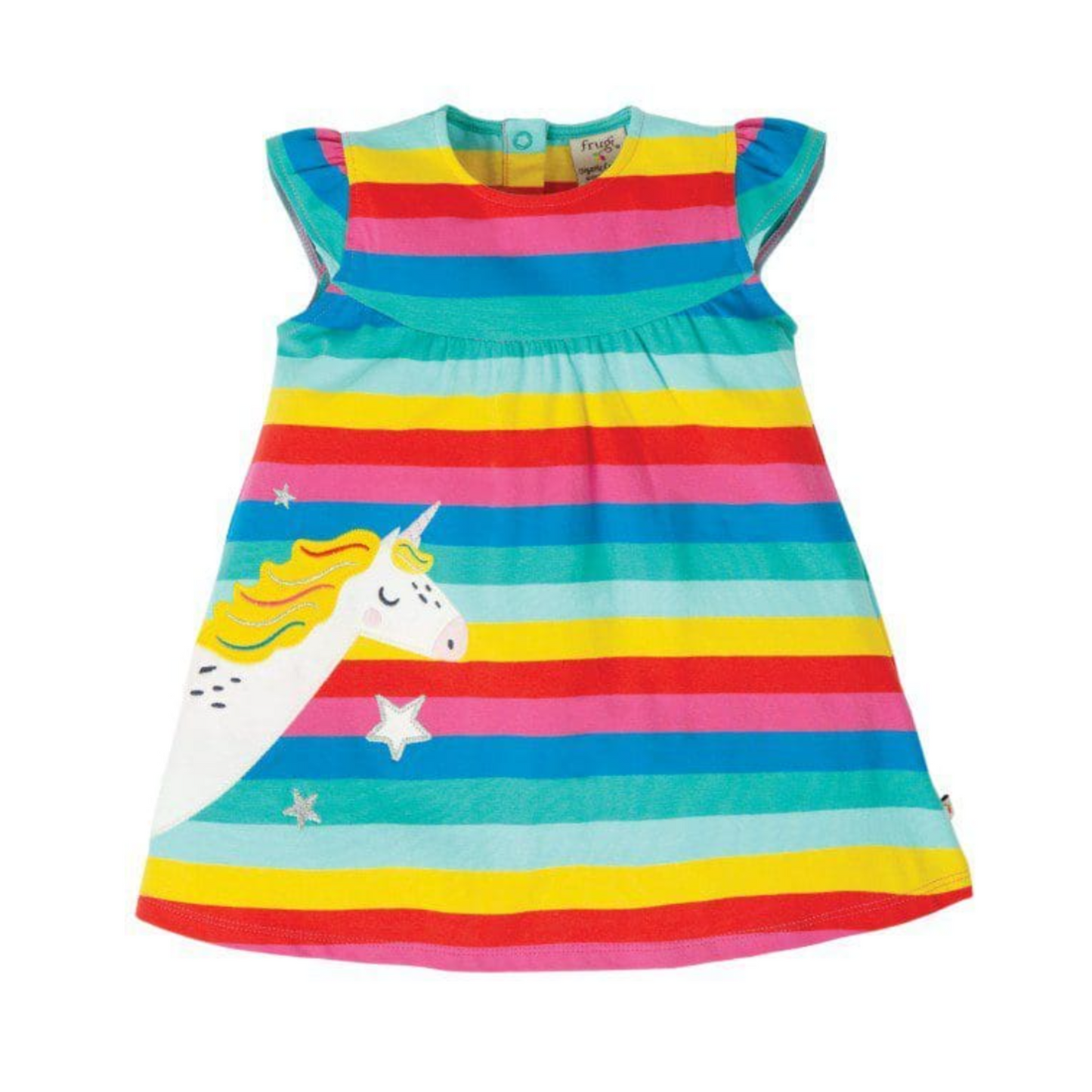 Multi stripe unicorn dress