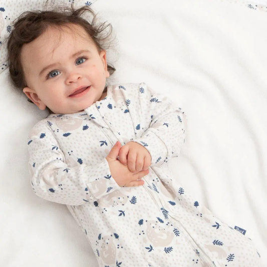 Snuggle bear zip sleepsuit