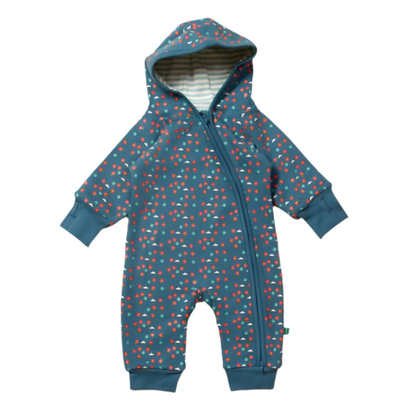 Snug as a bug suit - blue flowers - resale