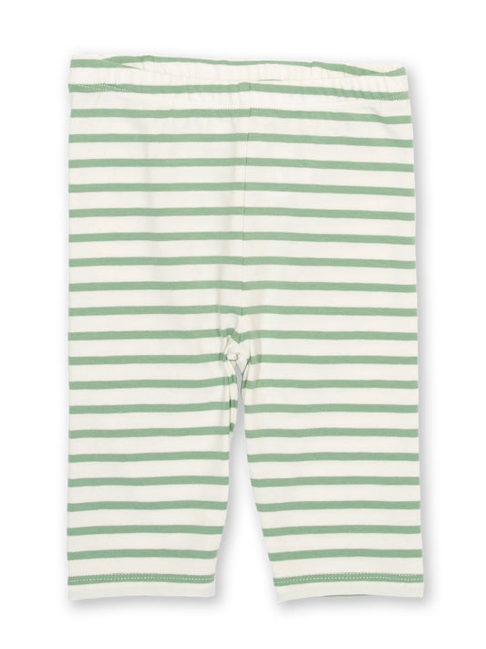 Stripy pedal pushers - sage