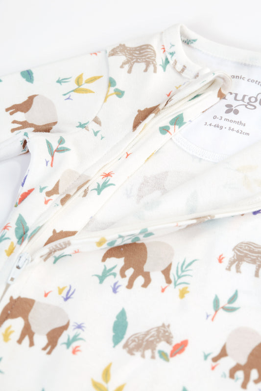 Kimono zip babygrow tapir time