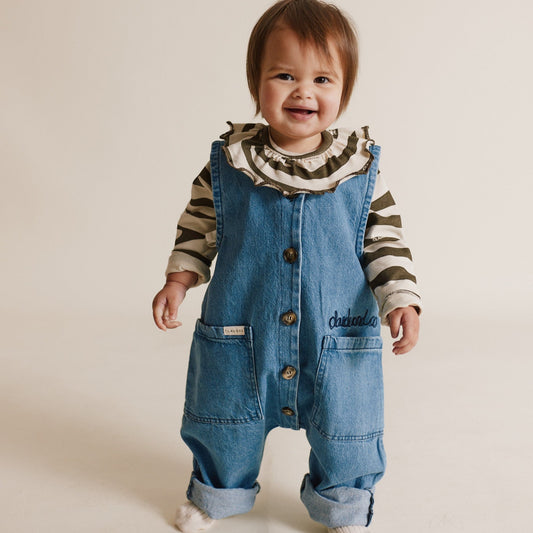 Wren Sleeveless Denim Overalls