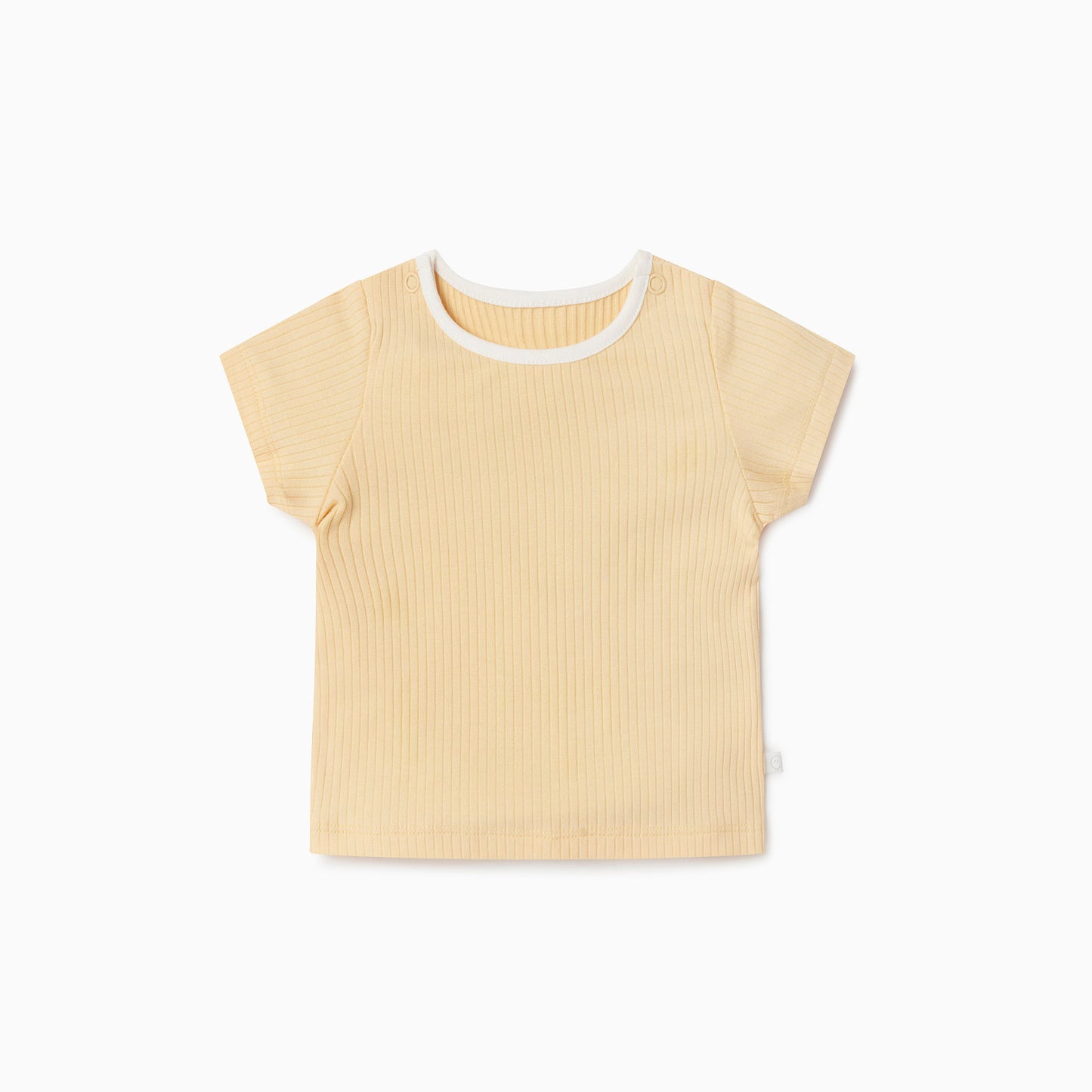 Ribbed short sleeve t-shirt - yellow