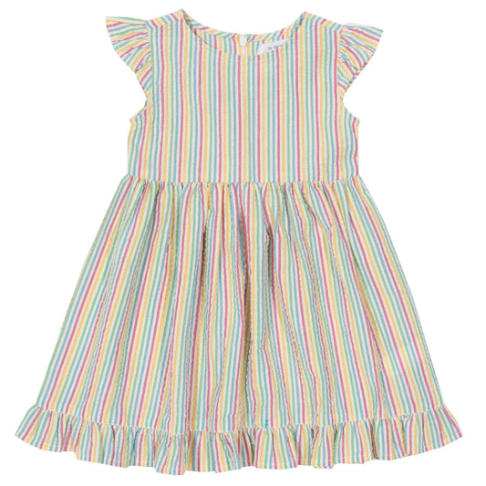 Seersucker frill dress