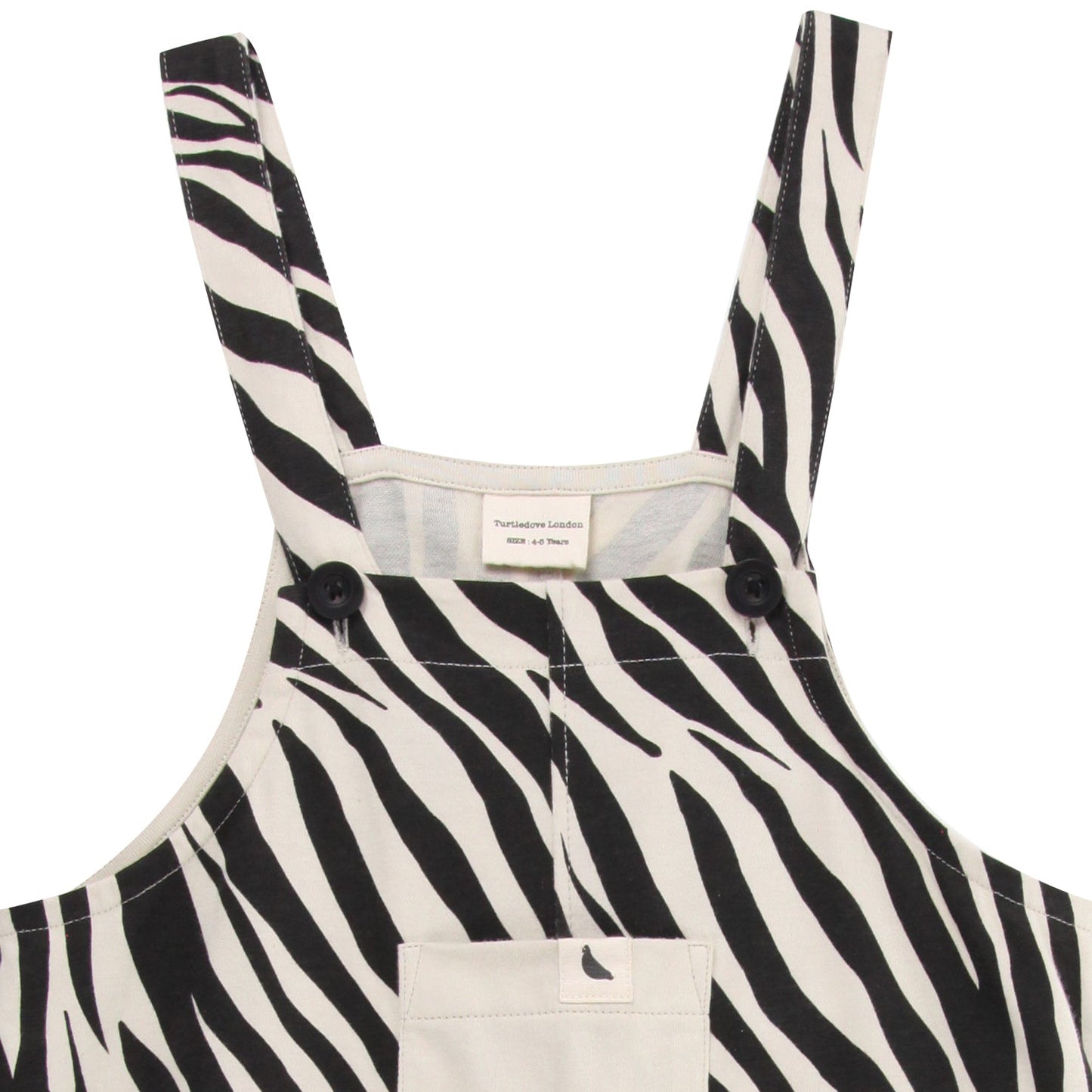 Zebra skin dungarees