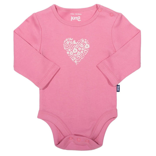 Ditsy heart long sleeve bodysuit - Borro - rent baby kids clothes