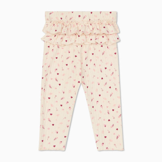 Floral ribbed frilled leggings - Borro - rent baby kids clothes