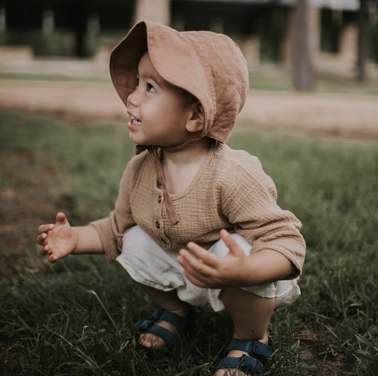 The muslin henley - camel