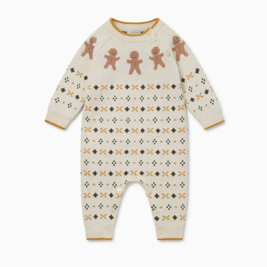 Knitted gingerbread romper - Borro - rent baby kids clothes