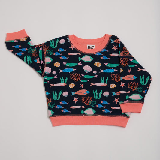 Under the sea reversible sweatshirt