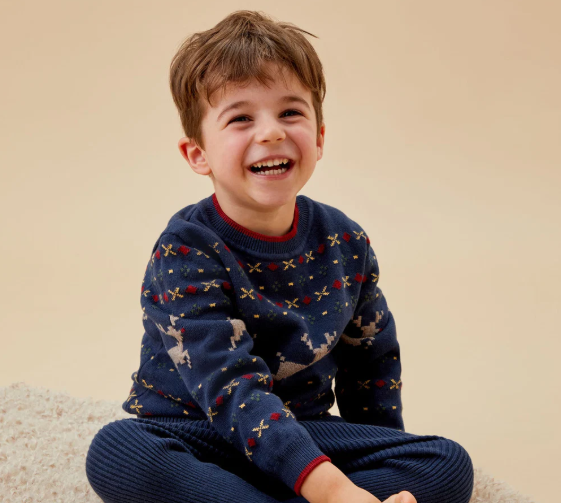 Reindeer Fair Isle Knitted Jumper