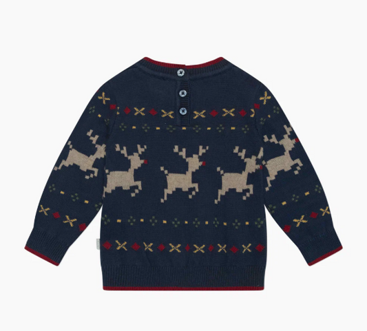 Reindeer Fair Isle Knitted Jumper