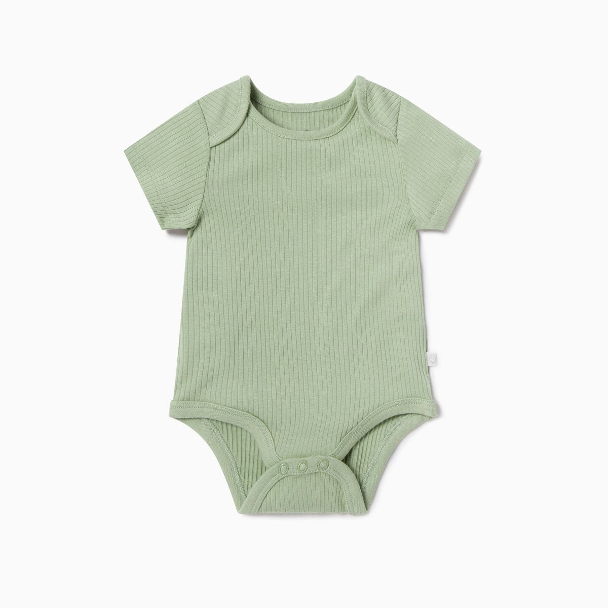Ribbed short sleeve bodysuit - sage - Borro - rent baby kids clothes