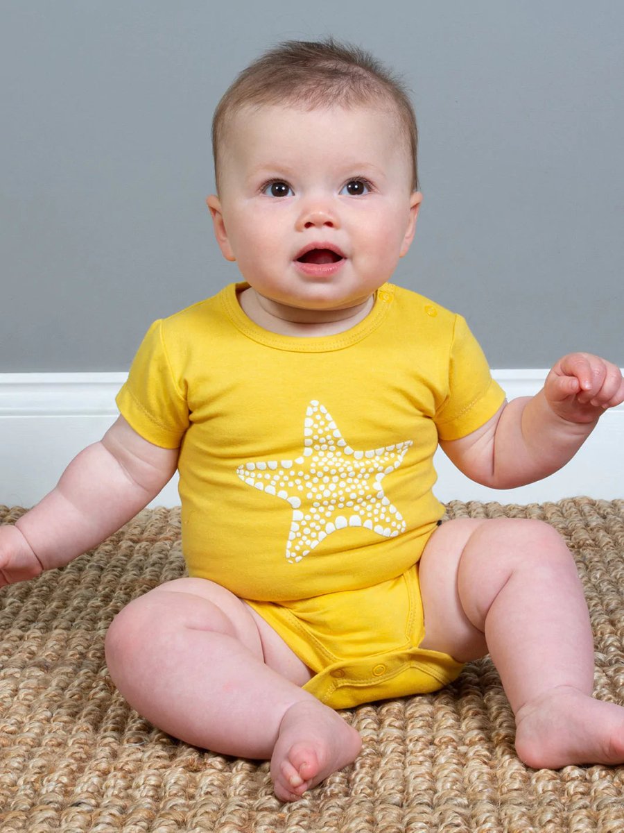Sea star short sleeve bodysuit - Borro - rent baby kids clothes