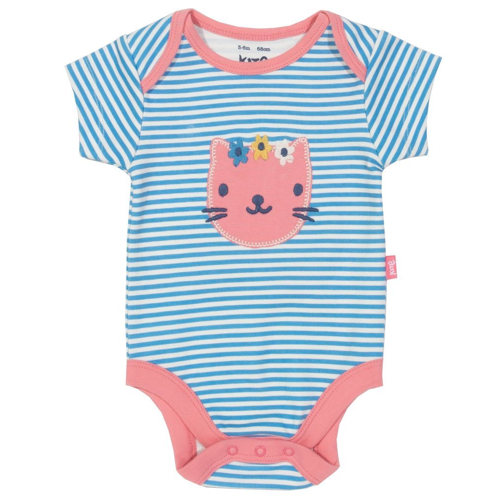 Stripy mercat short sleeve bodysuit - Borro - rent baby kids clothes