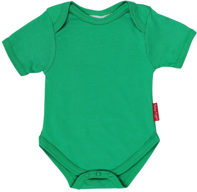 Toby Tiger short sleeve bodysuit - green - Borro - rent baby kids clothes
