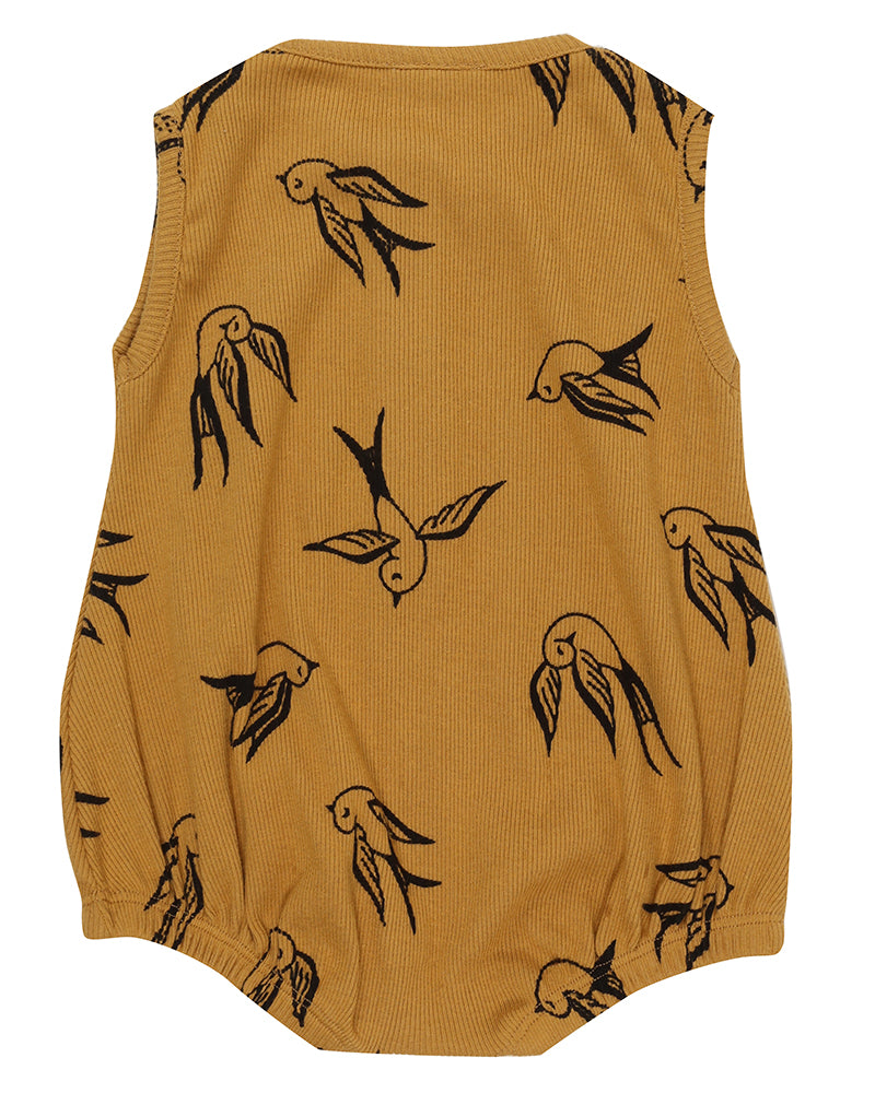 Bird bubble romper back
