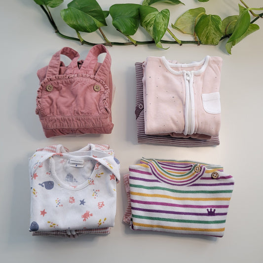 Pink stripes bundle - 10 items