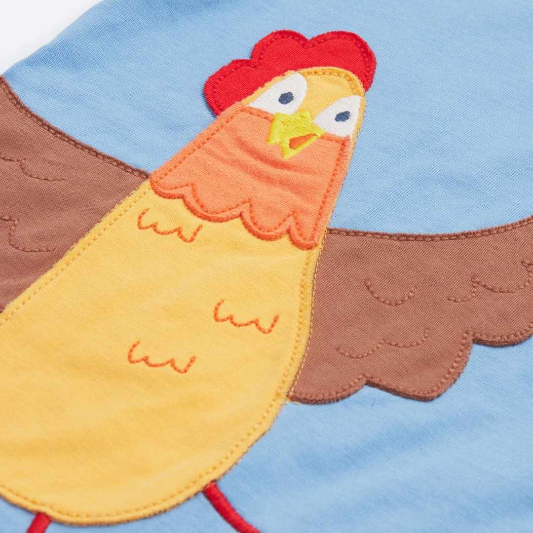 Avery chicken applique t shirt