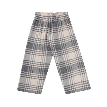 Brushed check trouser