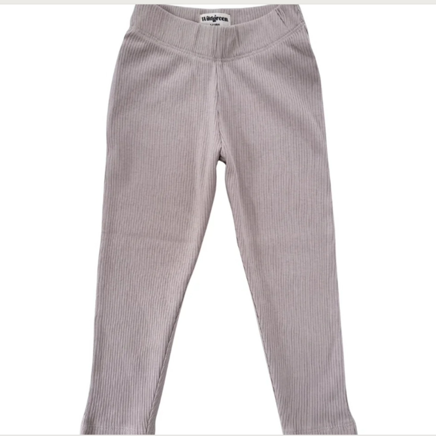 Neutral ribbed leggings - greige