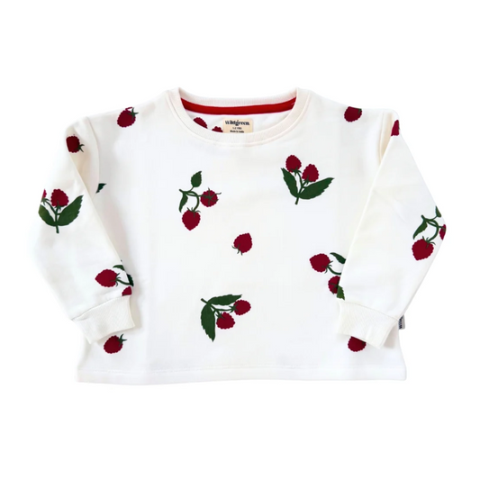 Raspberry patch sweater