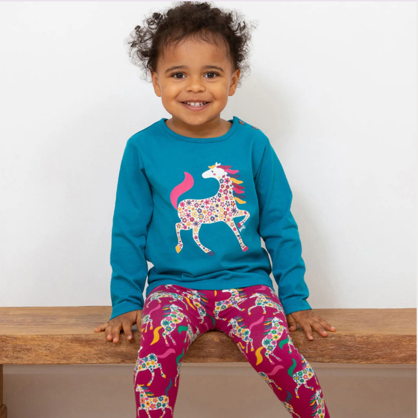 Floral horse long sleeve top