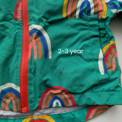 Ecolight coat - green rainbows - resale