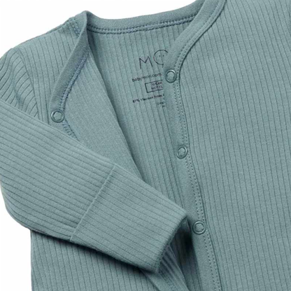 Ribbed sleepsuit - sky