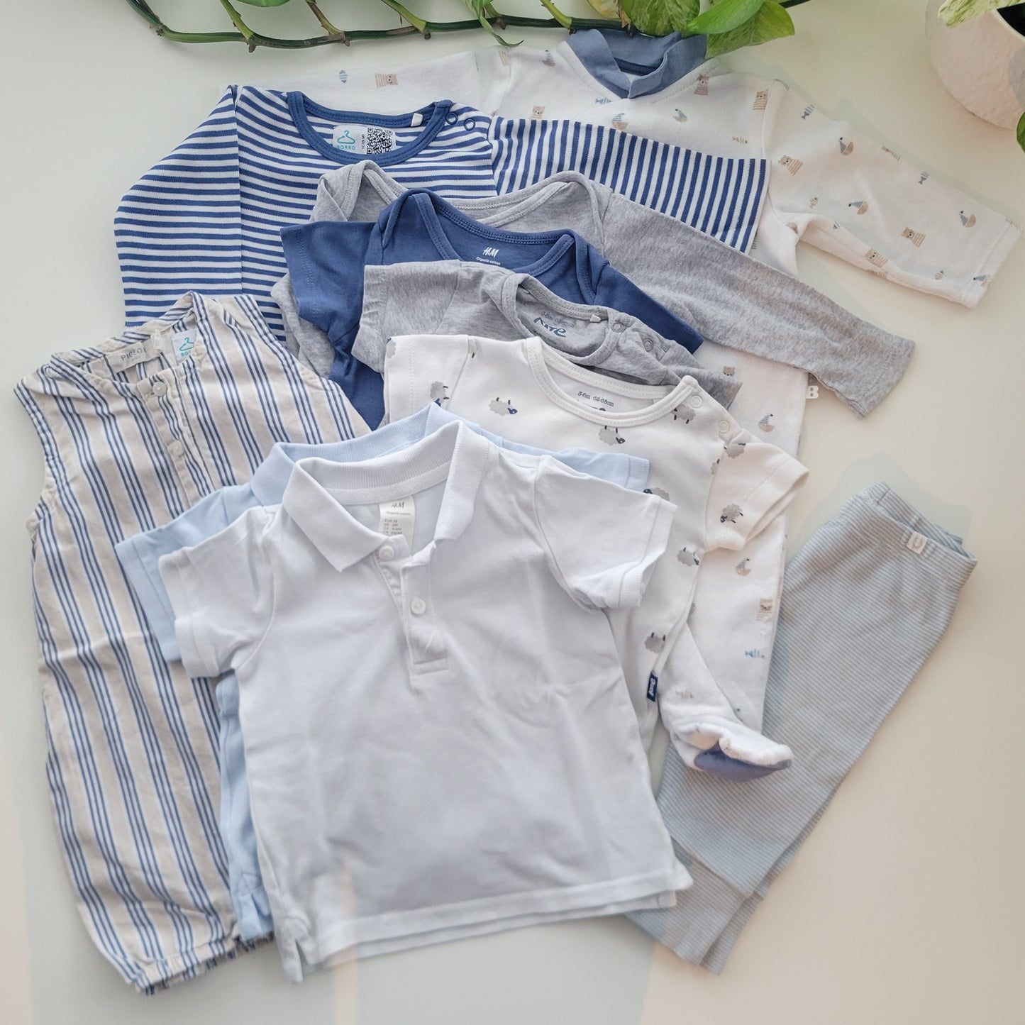 Stripy blue bundle - 10 items