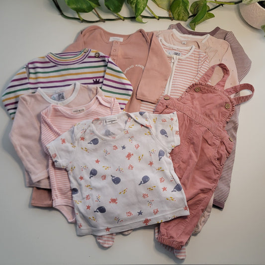 Pink stripes bundle - 10 items