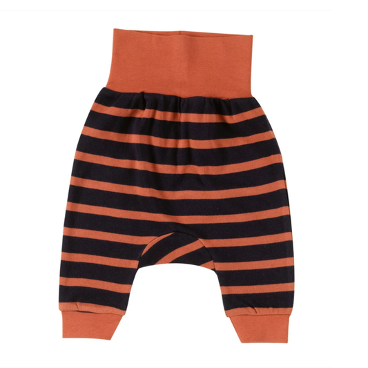 Breton stripe baby joggers - orange
