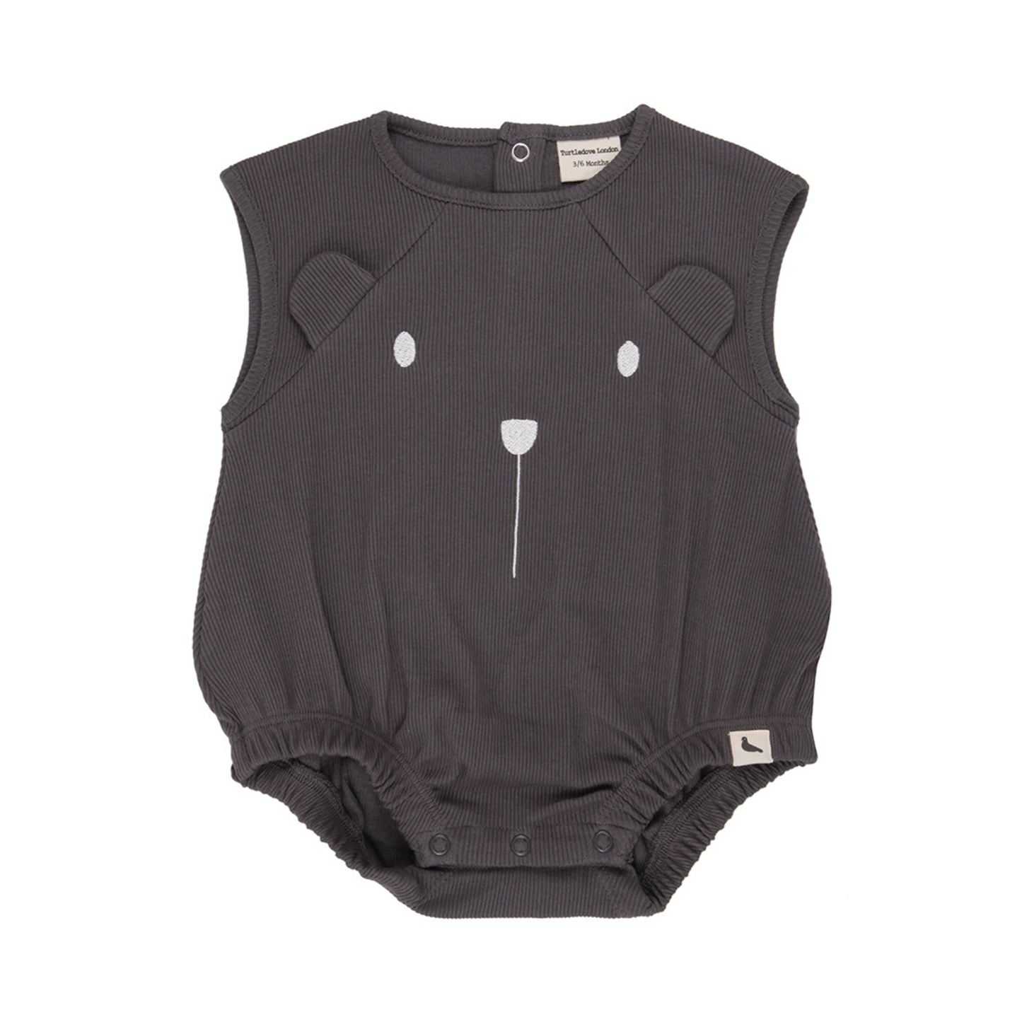 Rib bear bubble romper