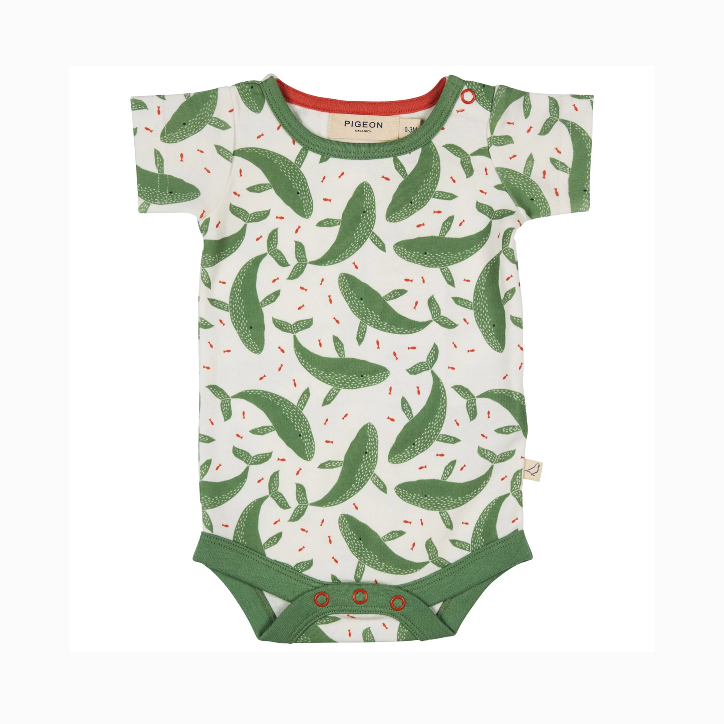 Whale short sleeve bodysuit