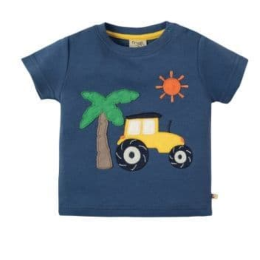 Blue tractor t shirt