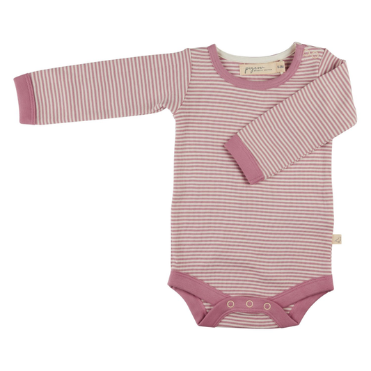 Pink breton long sleeve bodysuit