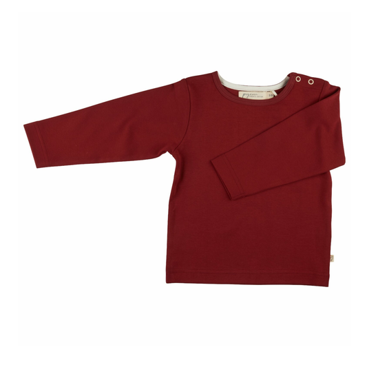Plain long sleeve top - red