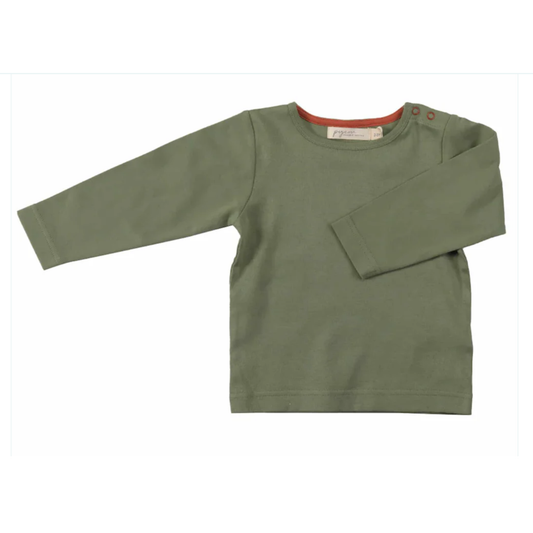 Plain long sleeve top - green