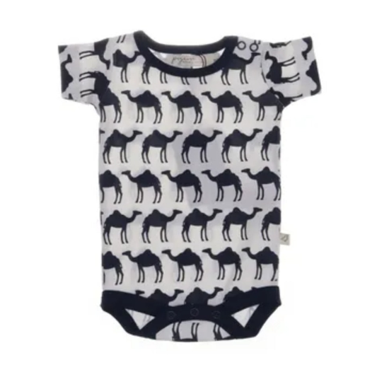 Camel short sleeve bodysuit