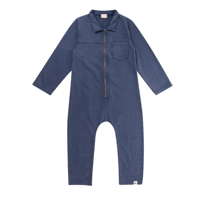 Denim jersey overalls