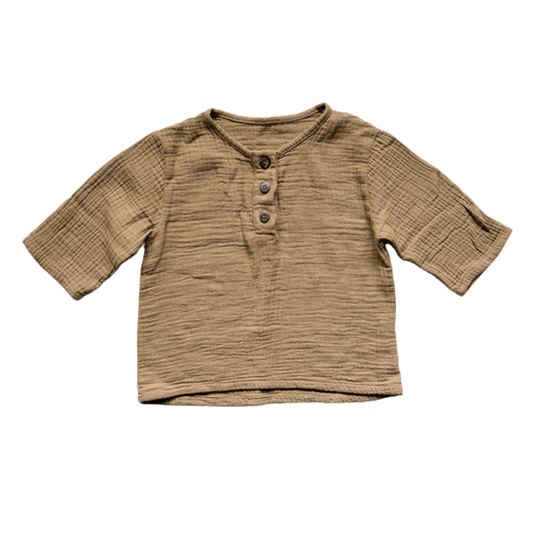 The muslin henley - camel