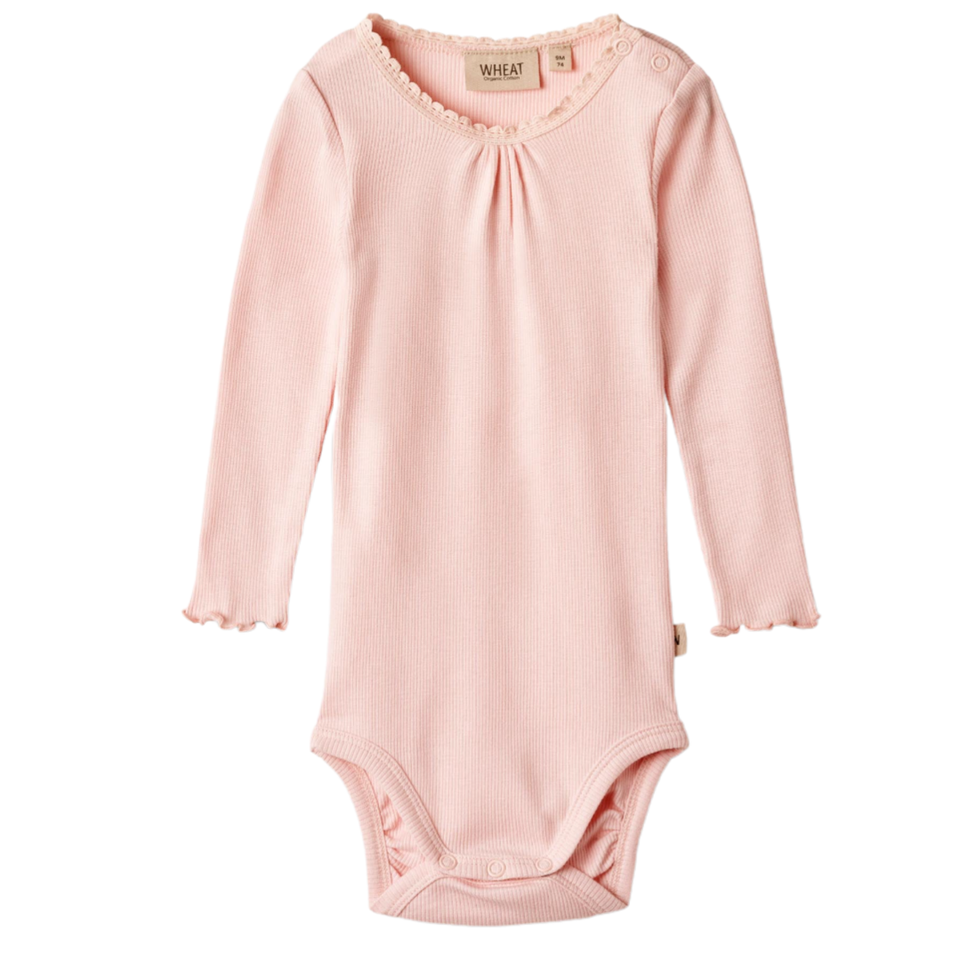 Lotta long sleeve rib bodysuit - rose ballet