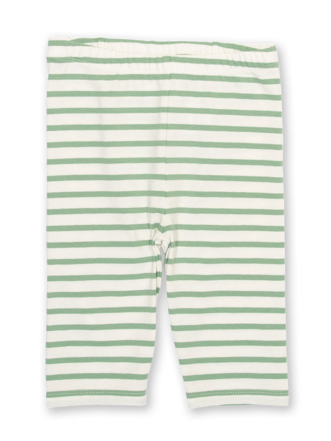 Stripy pedal pushers - sage