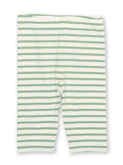 Stripy pedal pushers - sage