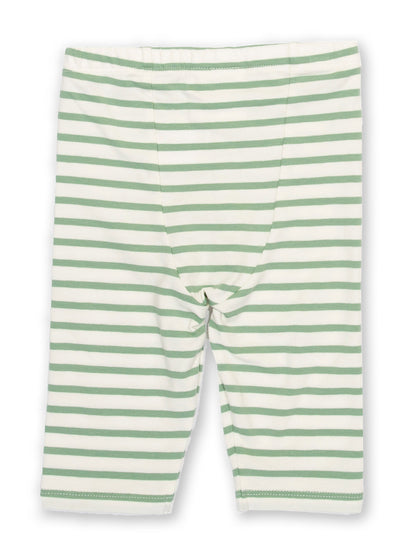 Stripy pedal pushers - sage