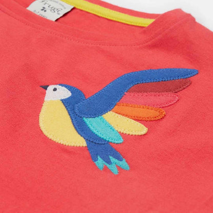Daisy applique parrots t shirt